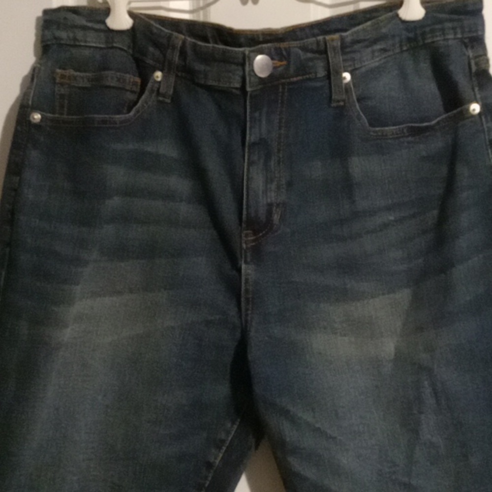 Fashion Nova Dark Blue Jean Shorts - Picture 2 of 5
